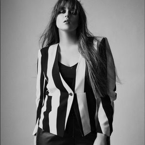 Striped black and white Carmakoma blazer 12